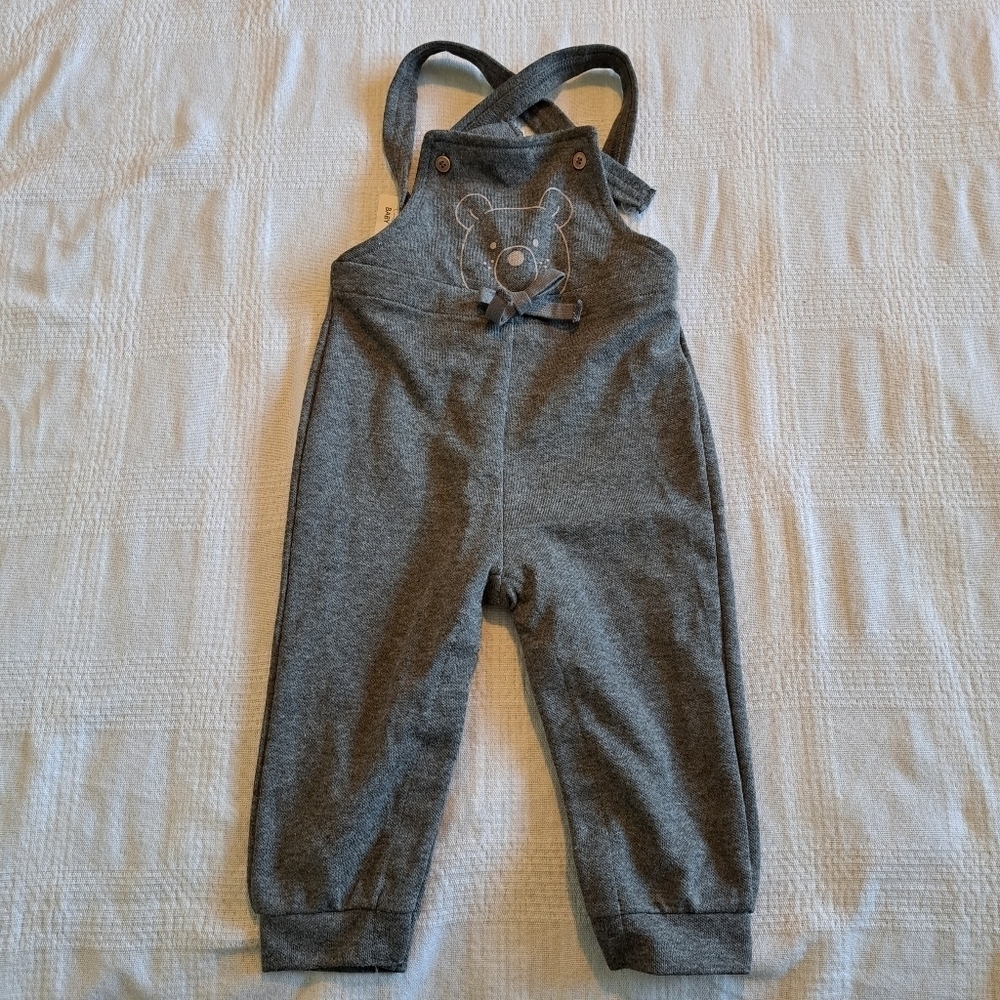 United Colors of Benetton boys 6-9 months gray dungarees overalls New
